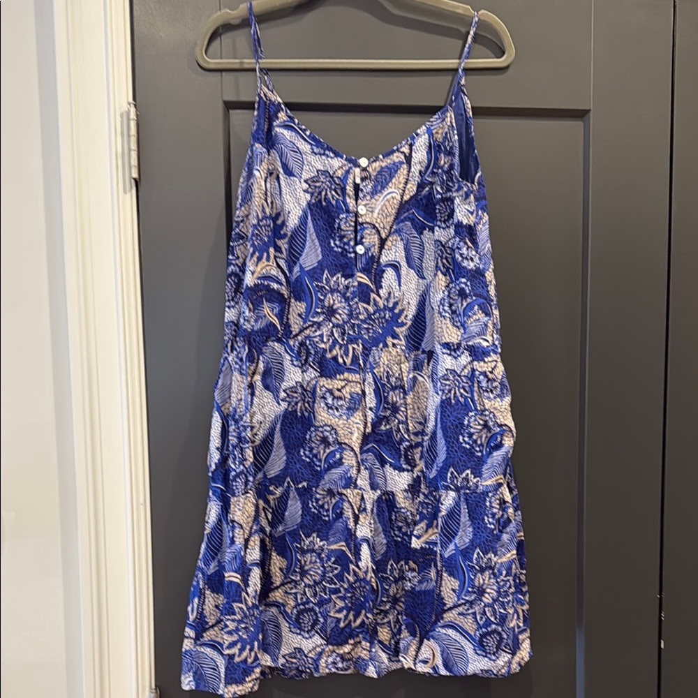 Blue and White Floral Dress